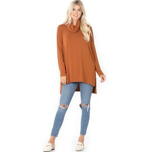 LAST 1️⃣ Cowl Neck Long Sleeve Tunic